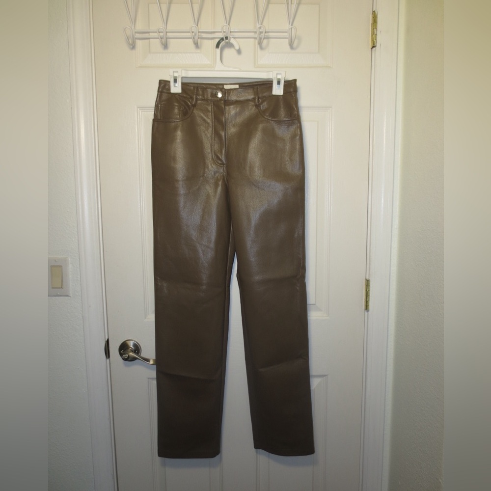 Brown Leather Pants (ARITZIA MELINA PANTS)
